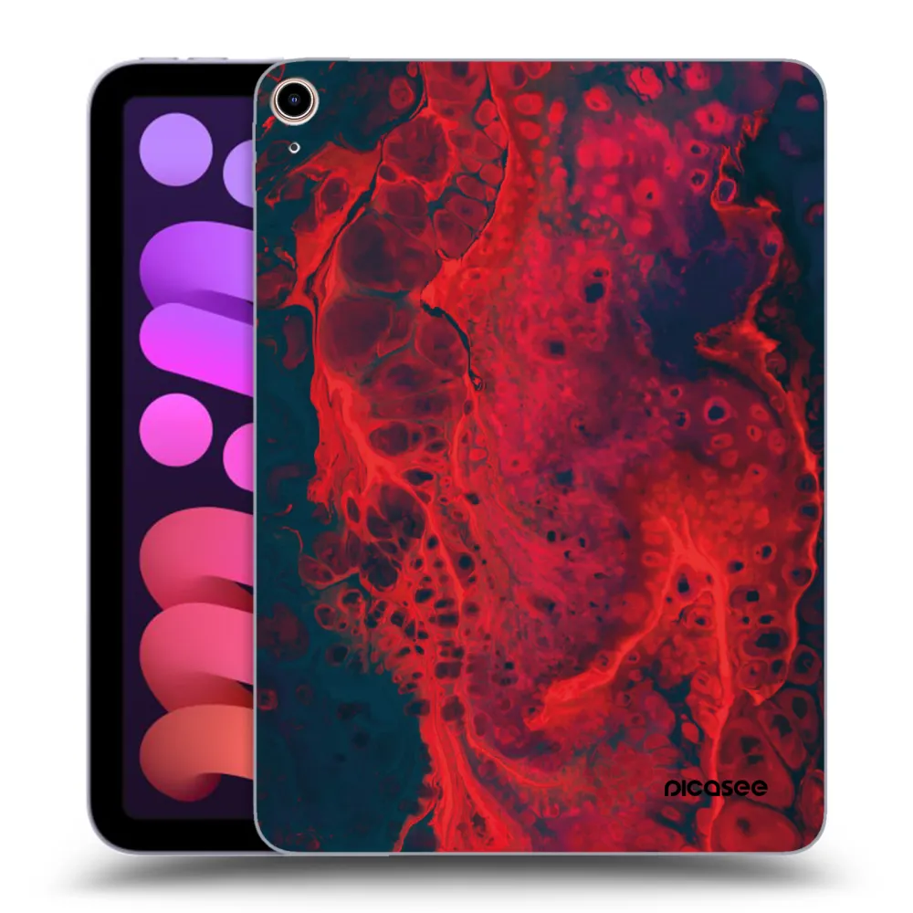 Picasee átlátszó szilikon tok az alábbi táblagépre Apple iPad mini 2021 (6. gen) - Organic red