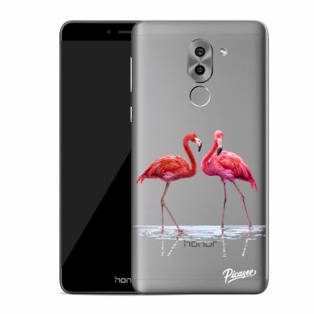 Picasee műanyag átlátszó tok az alábbi mobiltelefonokra Honor 6X - Flamingos couple