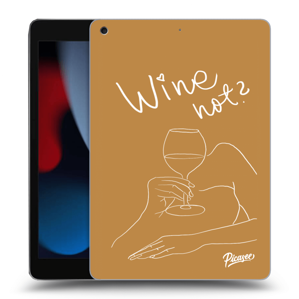 Picasee fekete szilikon tok az alábbi táblagépre Apple iPad 10.2" 2021 (9. gen) - Wine not