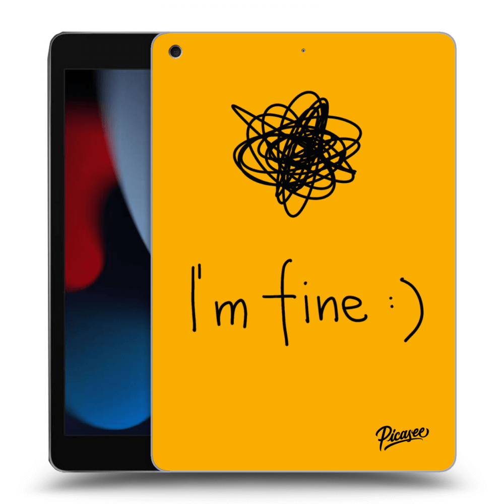 Picasee fekete szilikon tok az alábbi táblagépre Apple iPad 10.2" 2021 (9. gen) - I am fine