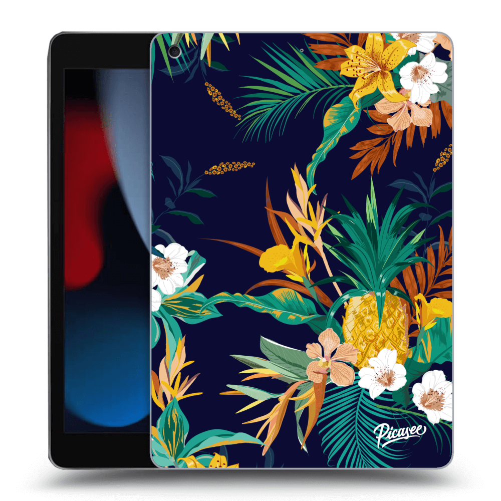 Picasee fekete szilikon tok az alábbi táblagépre Apple iPad 10.2" 2021 (9. gen) - Pineapple Color