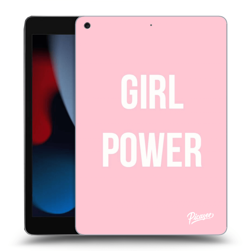 Picasee fekete szilikon tok az alábbi táblagépre Apple iPad 10.2" 2021 (9. gen) - Girl power