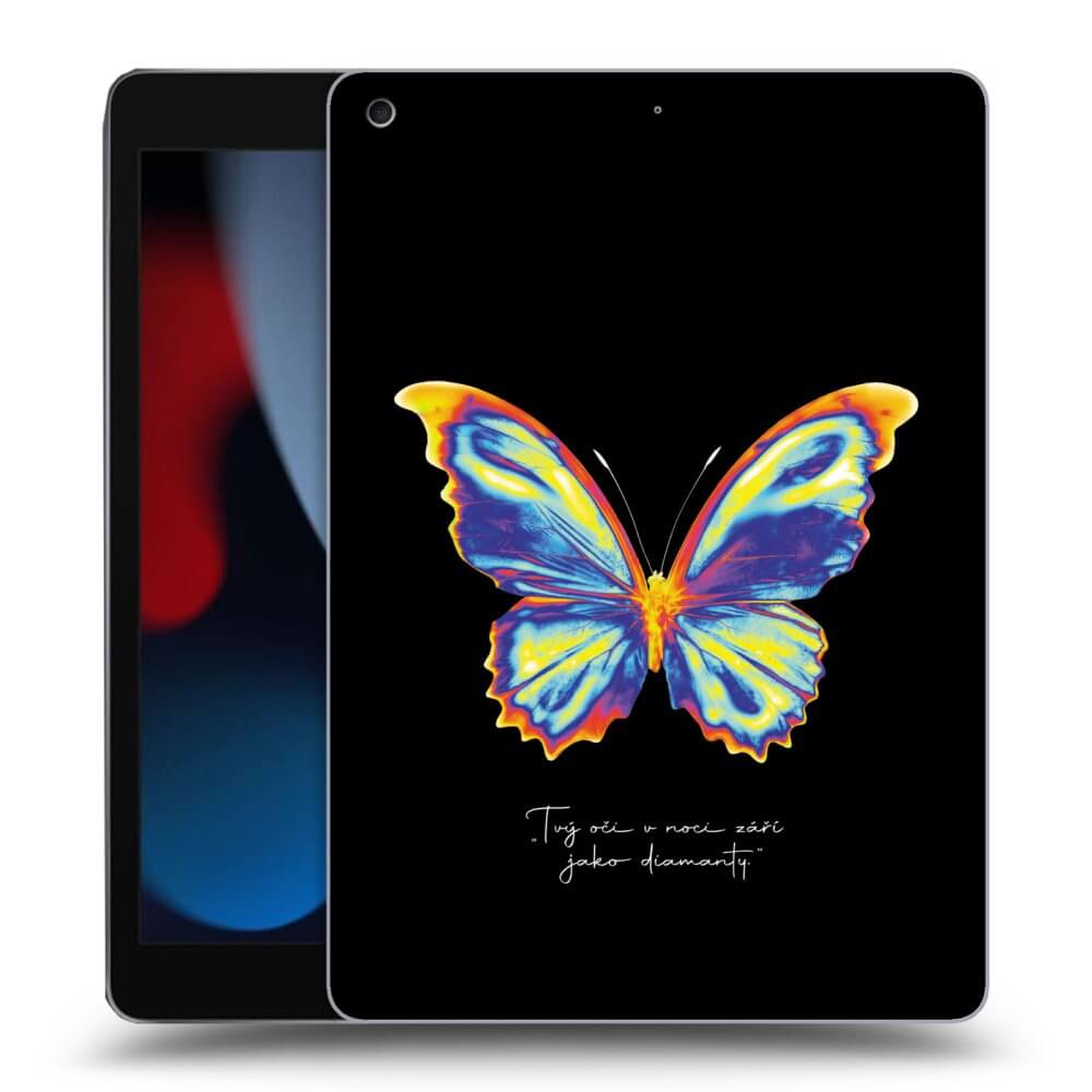 Picasee átlátszó szilikon tok az alábbi táblagépre Apple iPad 10.2" 2021 (9. gen) - Diamanty Black
