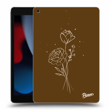 Tok az alábbi táblagépre Apple iPad 10.2" 2021 (9. gen) - Brown flowers