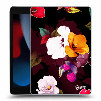 Picasee átlátszó szilikon tok az alábbi táblagépre Apple iPad 10.2" 2021 (9. gen) - Flowers and Berries
