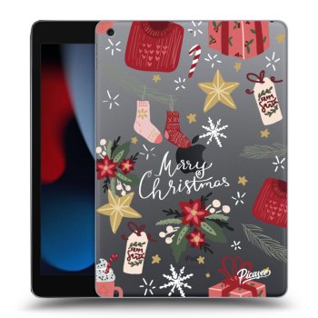 Picasee átlátszó szilikon tok az alábbi táblagépre Apple iPad 10.2" 2021 (9. gen) - Christmas