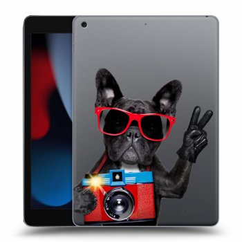 Picasee átlátszó szilikon tok az alábbi táblagépre Apple iPad 10.2" 2021 (9. gen) - French Bulldog