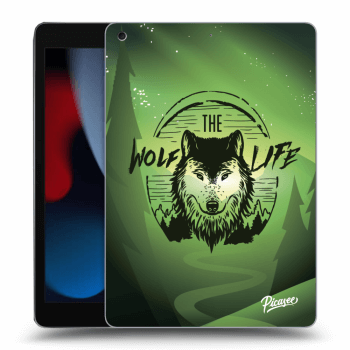 Picasee fekete szilikon tok az alábbi táblagépre Apple iPad 10.2" 2021 (9. gen) - Wolf life