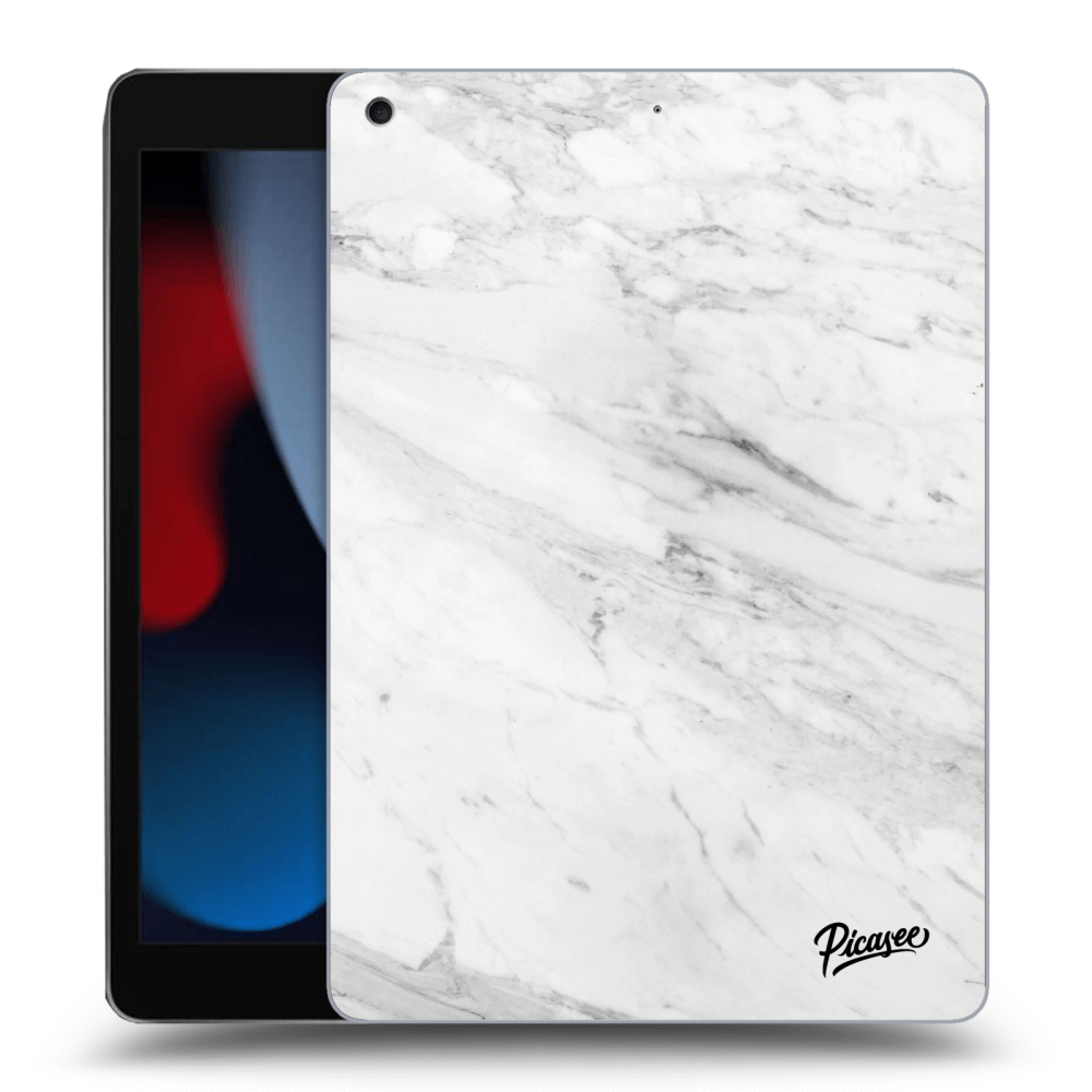 Picasee átlátszó szilikon tok az alábbi táblagépre Apple iPad 10.2" 2021 (9. gen) - White marble