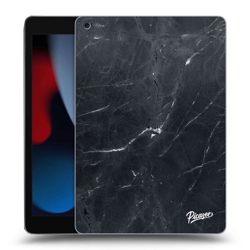 Picasee átlátszó szilikon tok az alábbi táblagépre Apple iPad 10.2" 2021 (9. gen) - Black marble