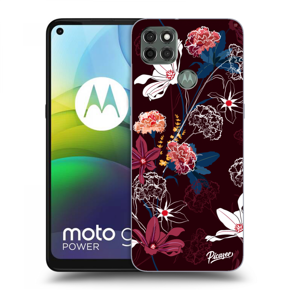 Picasee fekete szilikon tok az alábbi mobiltelefonokra Motorola Moto G9 Power - Dark Meadow
