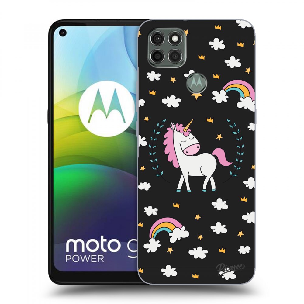 Picasee fekete szilikon tok az alábbi mobiltelefonokra Motorola Moto G9 Power - Unicorn star heaven