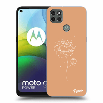 Picasee fekete szilikon tok az alábbi mobiltelefonokra Motorola Moto G9 Power - Peonies