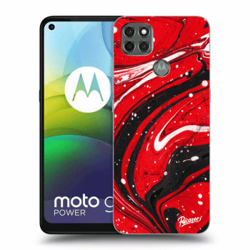 Picasee fekete szilikon tok az alábbi mobiltelefonokra Motorola Moto G9 Power - Red black