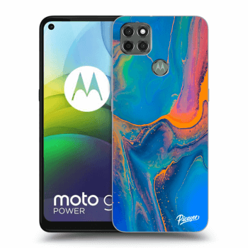 Picasee fekete szilikon tok az alábbi mobiltelefonokra Motorola Moto G9 Power - Rainbow