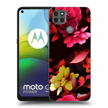 Picasee fekete szilikon tok az alábbi mobiltelefonokra Motorola Moto G9 Power - Dark Peonny