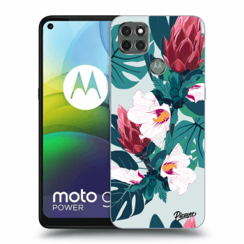 Picasee fekete szilikon tok az alábbi mobiltelefonokra Motorola Moto G9 Power - Rhododendron