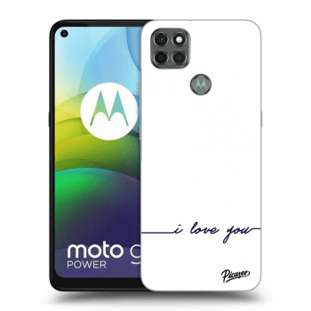 Picasee fekete szilikon tok az alábbi mobiltelefonokra Motorola Moto G9 Power - I love you