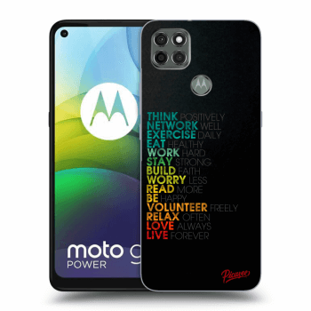 Picasee fekete szilikon tok az alábbi mobiltelefonokra Motorola Moto G9 Power - Motto life