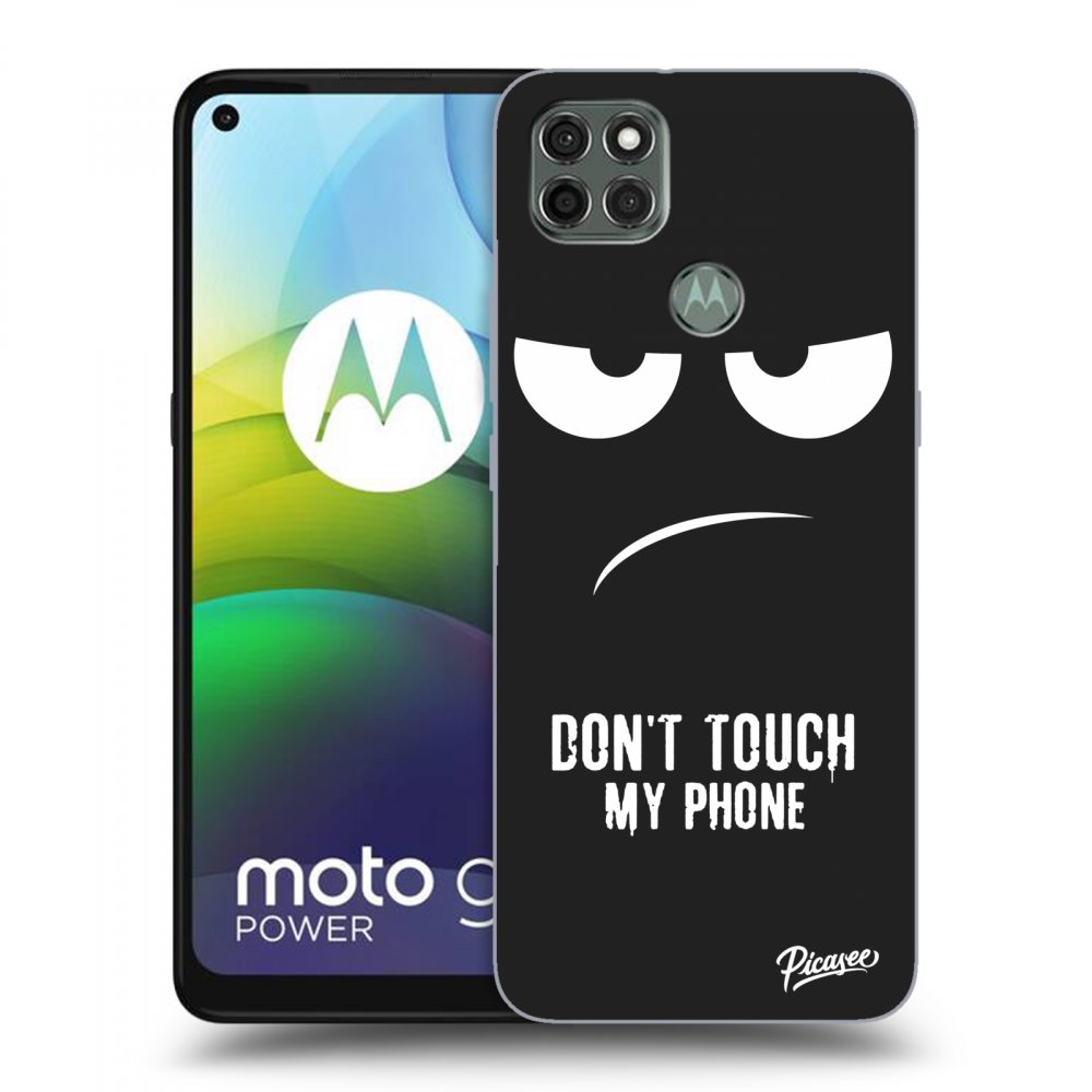 Picasee fekete szilikon tok az alábbi mobiltelefonokra Motorola Moto G9 Power - Don't Touch My Phone