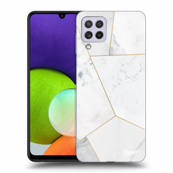 Szilikon tok erre a típusra Samsung Galaxy A22 A225F - White tile