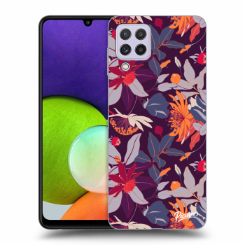 Szilikon tok erre a típusra Samsung Galaxy A22 A225F - Purple Leaf