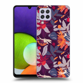 Szilikon tok erre a típusra Samsung Galaxy A22 A225F 4G - Purple Leaf