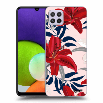 Szilikon tok erre a típusra Samsung Galaxy A22 A225F - Red Lily