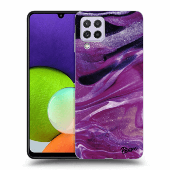 Szilikon tok erre a típusra Samsung Galaxy A22 A225F 4G - Purple glitter