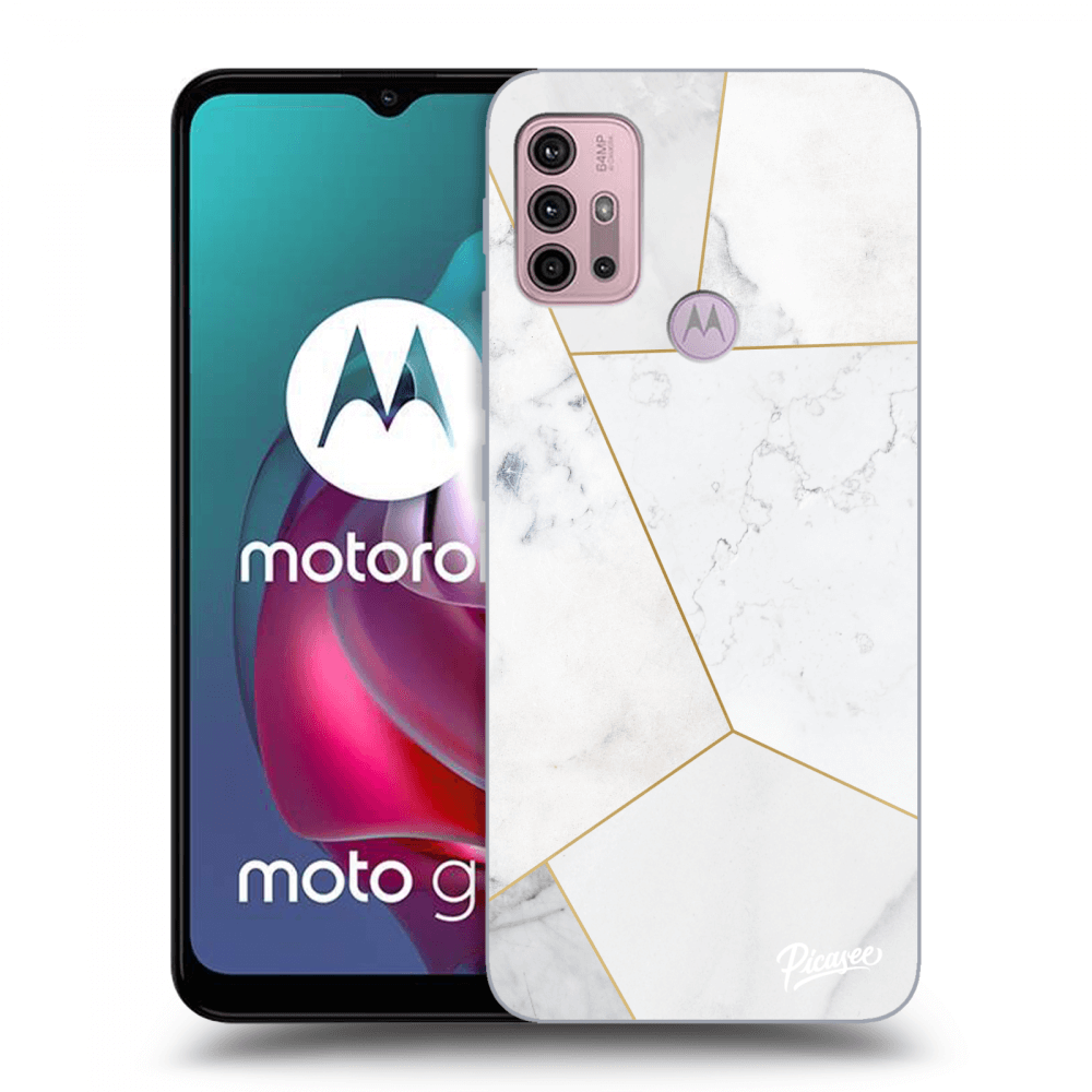 Picasee ULTIMATE CASE Motorola Moto G30 - készülékre - White tile