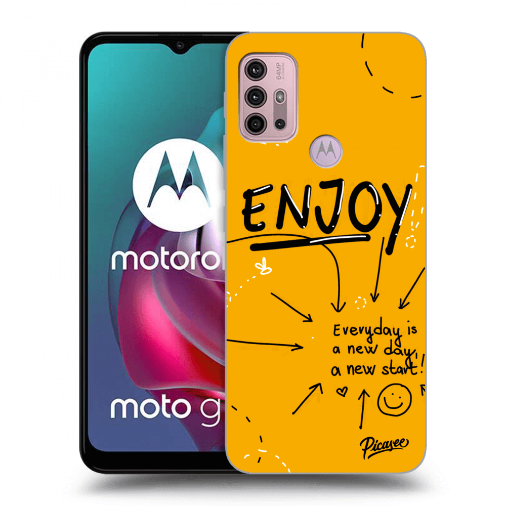 Picasee fekete szilikon tok az alábbi mobiltelefonokra Motorola Moto G30 - Enjoy