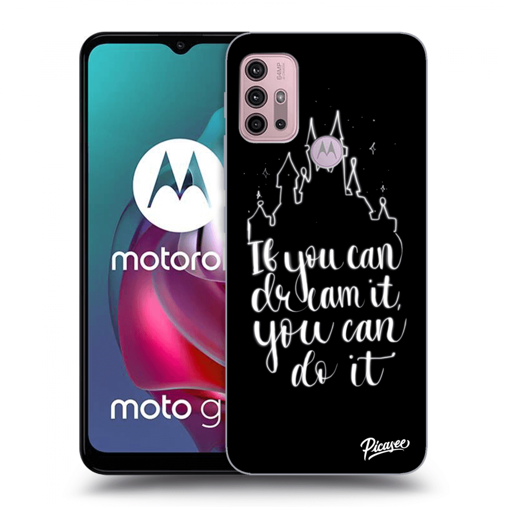 Picasee fekete szilikon tok az alábbi mobiltelefonokra Motorola Moto G30 - Dream