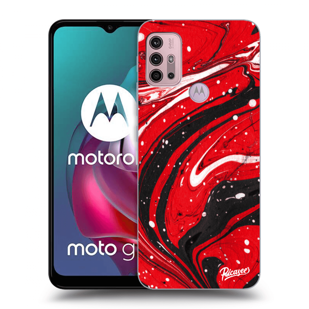Picasee ULTIMATE CASE Motorola Moto G30 - készülékre - Red black