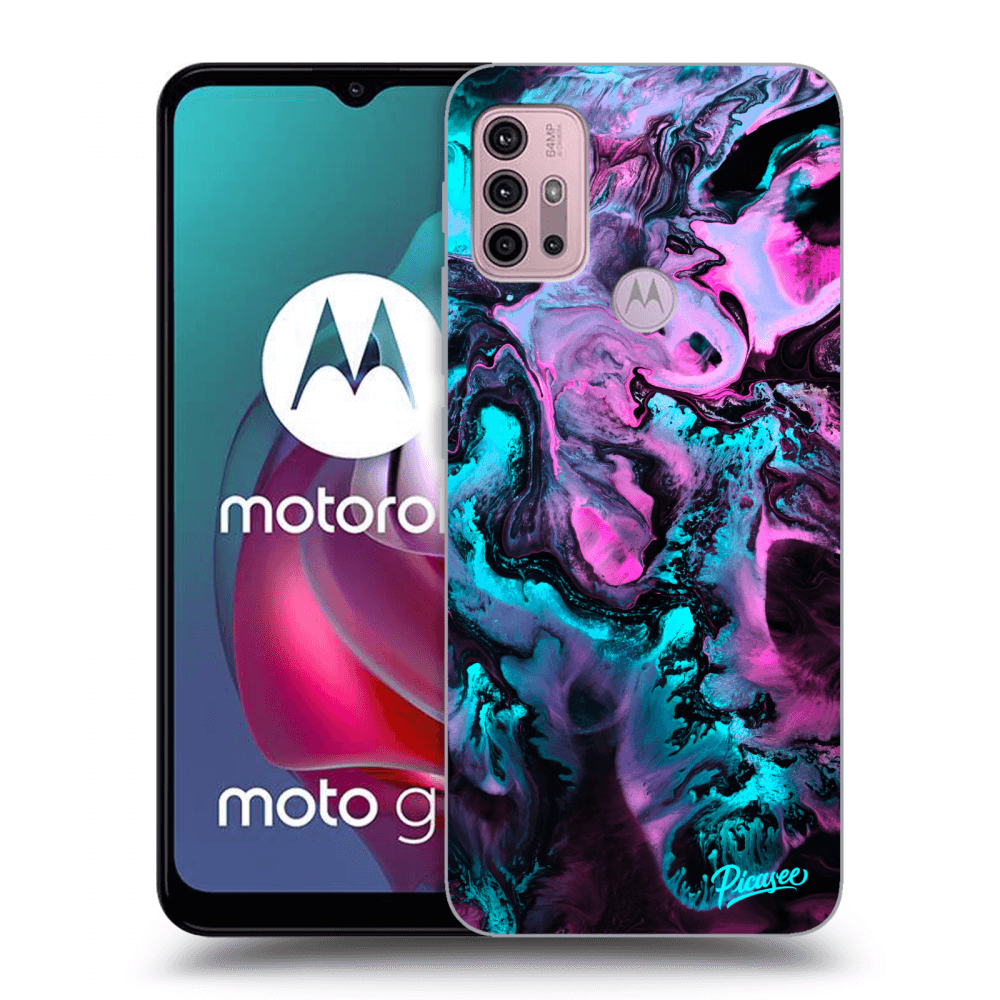Picasee fekete szilikon tok az alábbi mobiltelefonokra Motorola Moto G30 - Lean