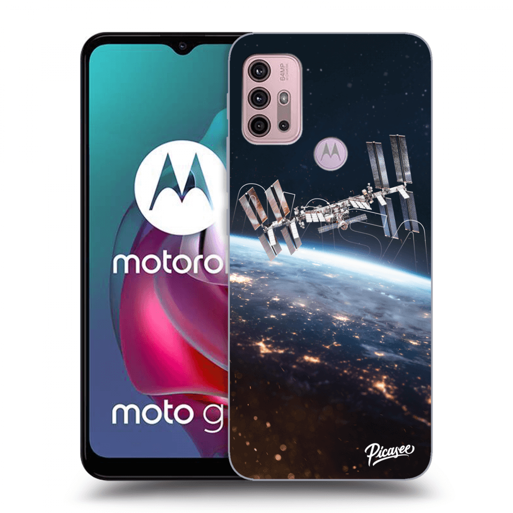 Picasee fekete szilikon tok az alábbi mobiltelefonokra Motorola Moto G30 - Station