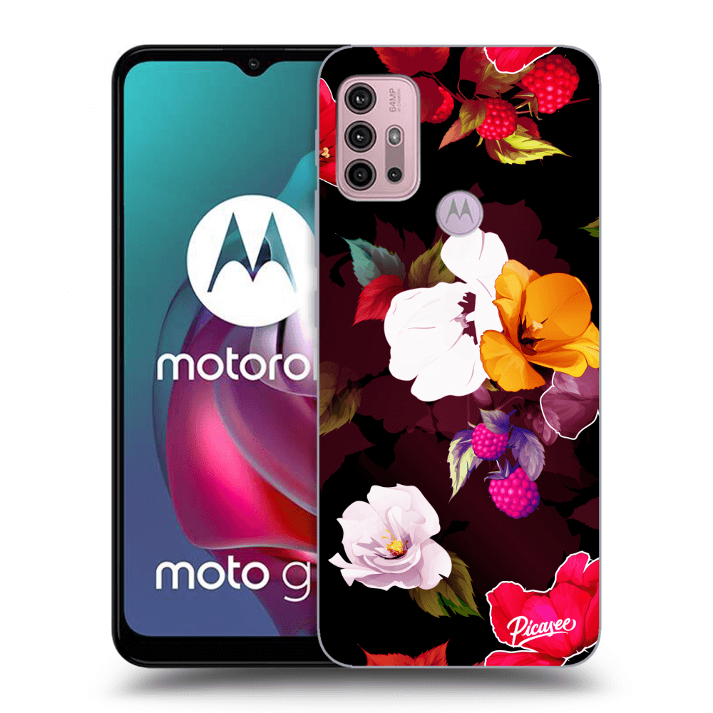 Picasee ULTIMATE CASE Motorola Moto G30 - készülékre - Flowers and Berries