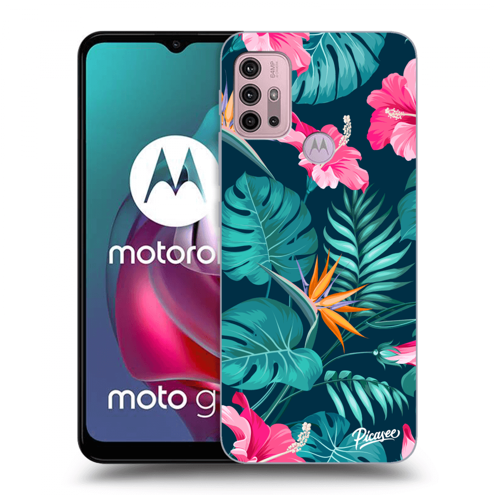 Picasee ULTIMATE CASE Motorola Moto G30 - készülékre - Pink Monstera