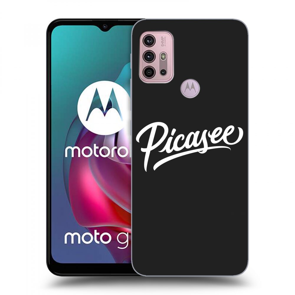 Picasee fekete szilikon tok az alábbi mobiltelefonokra Motorola Moto G30 - Picasee - White