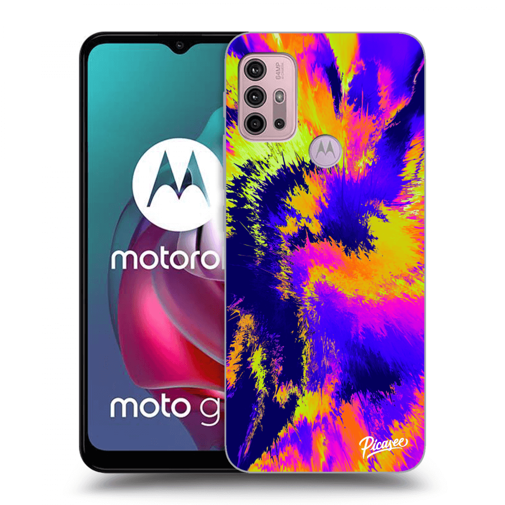Picasee fekete szilikon tok az alábbi mobiltelefonokra Motorola Moto G30 - Burn