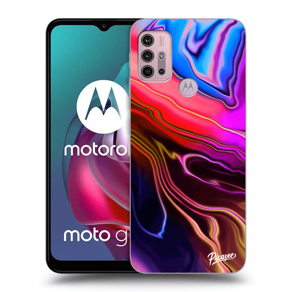 Picasee fekete szilikon tok az alábbi mobiltelefonokra Motorola Moto G30 - Electric