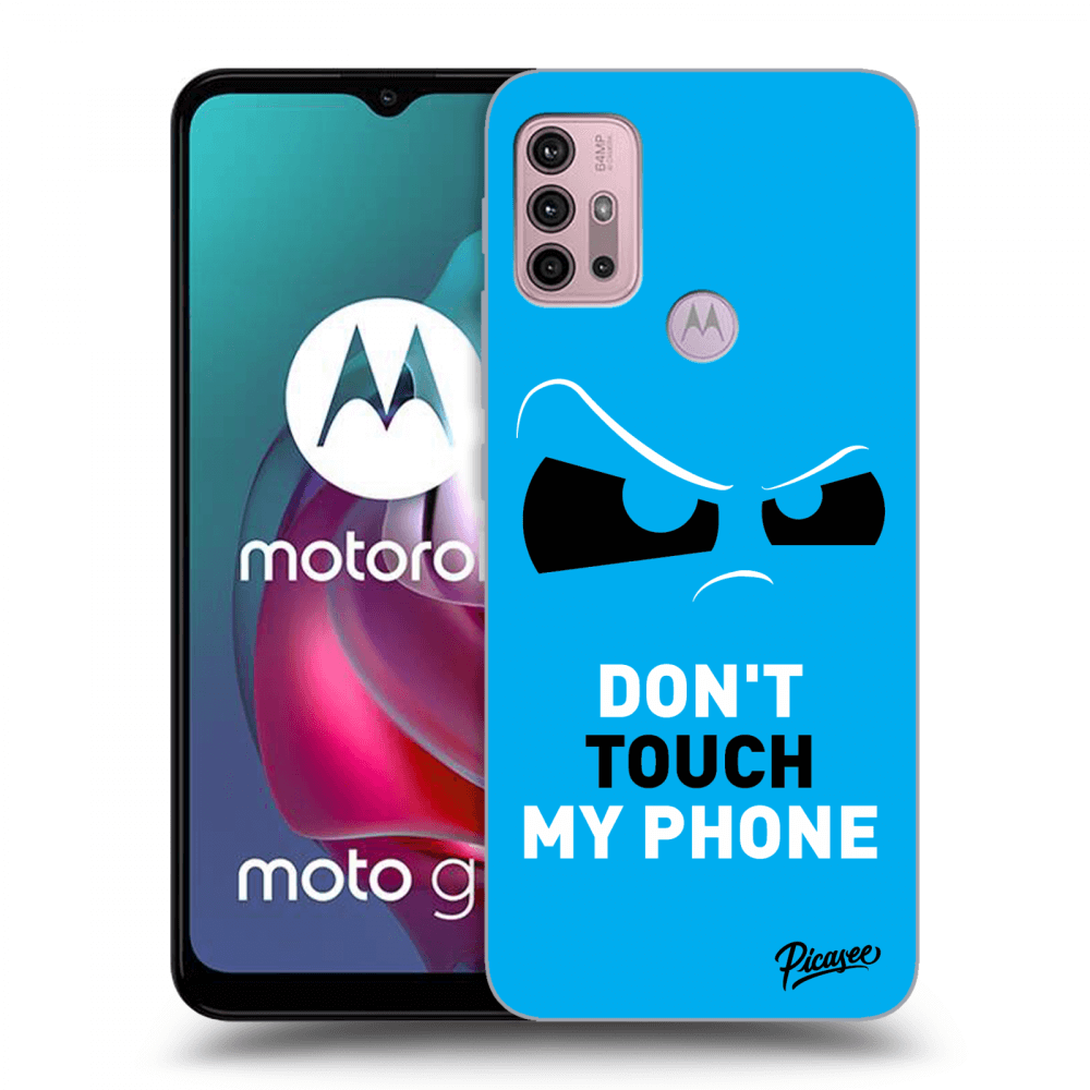 Picasee fekete szilikon tok az alábbi mobiltelefonokra Motorola Moto G30 - Cloudy Eye - Blue