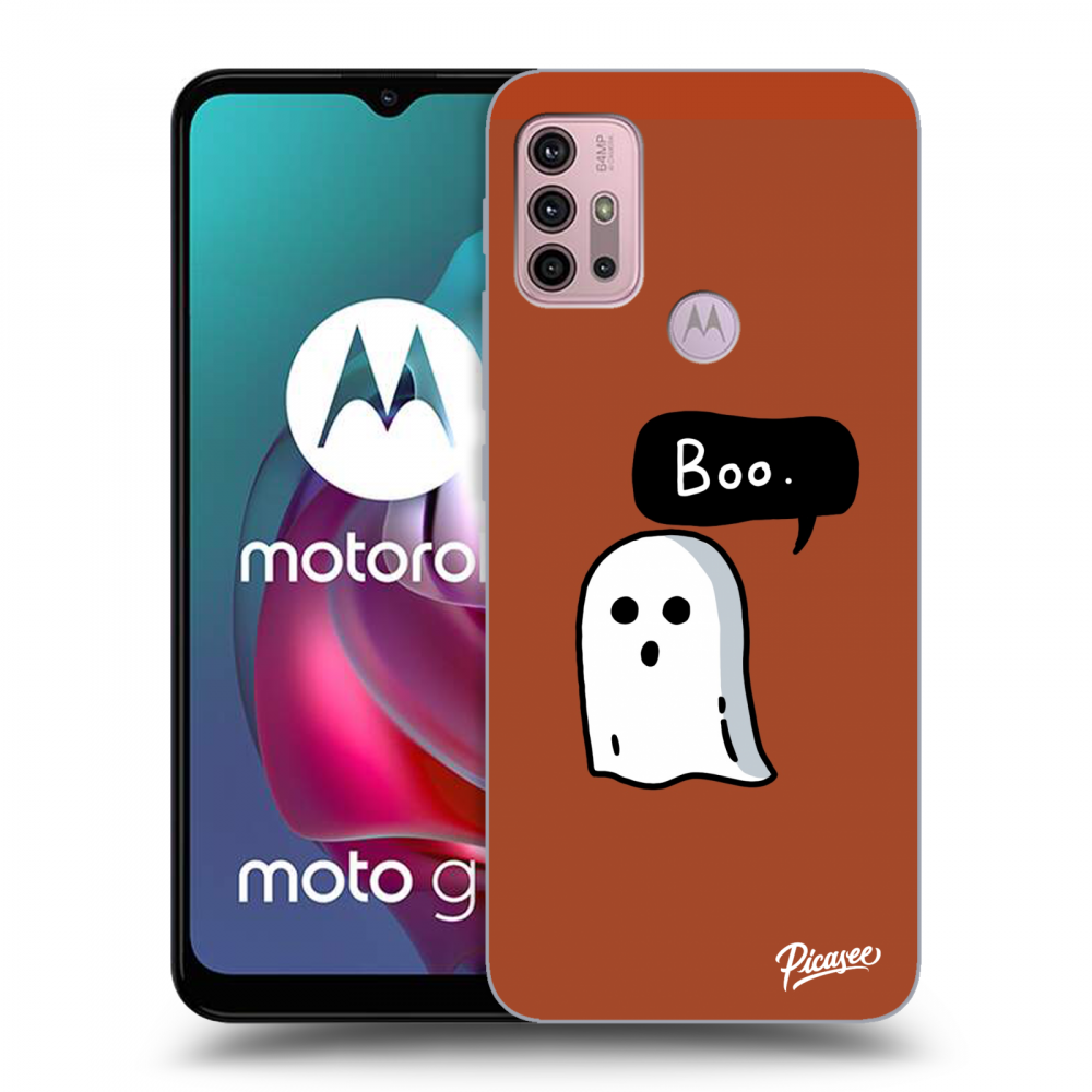 Picasee fekete szilikon tok az alábbi mobiltelefonokra Motorola Moto G30 - Boo