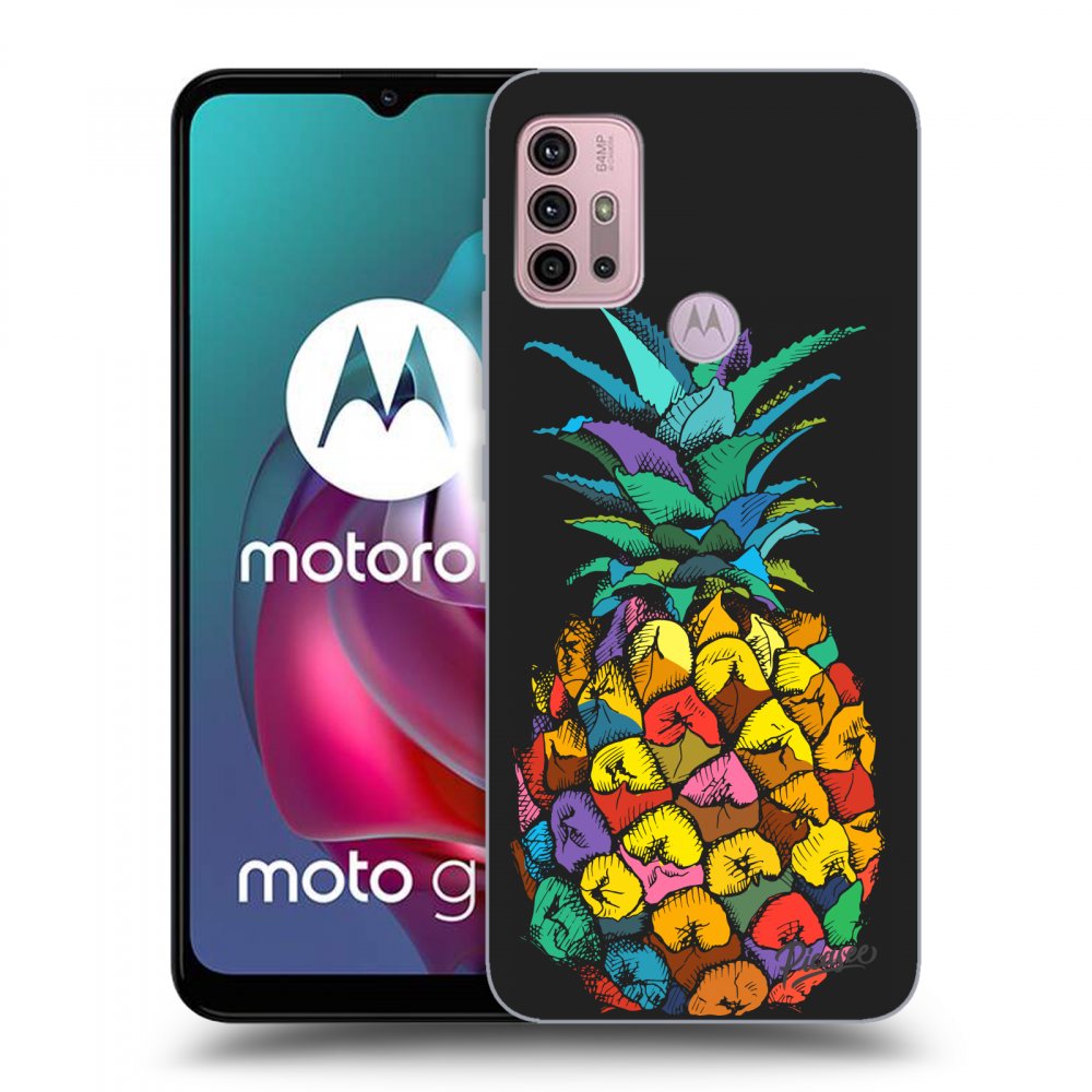 Picasee fekete szilikon tok az alábbi mobiltelefonokra Motorola Moto G30 - Pineapple
