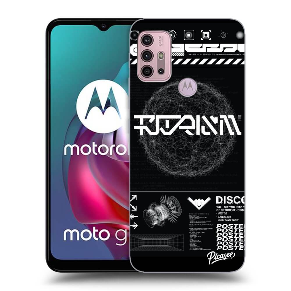 Picasee fekete szilikon tok az alábbi mobiltelefonokra Motorola Moto G30 - BLACK DISCO