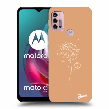 Picasee fekete szilikon tok az alábbi mobiltelefonokra Motorola Moto G30 - Peonies