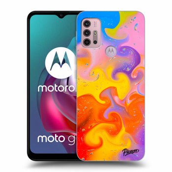 Picasee fekete szilikon tok az alábbi mobiltelefonokra Motorola Moto G30 - Bubbles