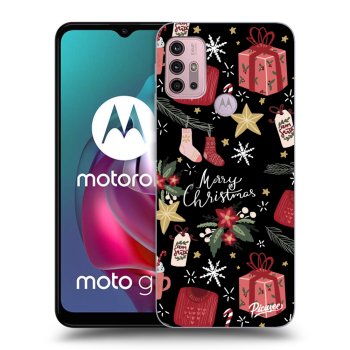 Picasee fekete szilikon tok az alábbi mobiltelefonokra Motorola Moto G30 - Christmas