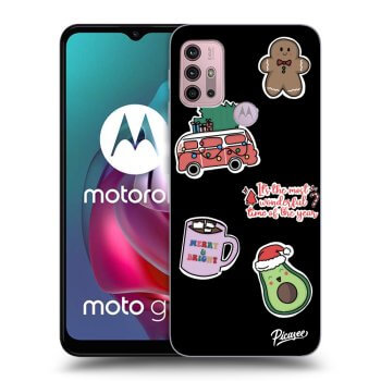 Szilikon tok erre a típusra Motorola Moto G30 - Christmas Stickers