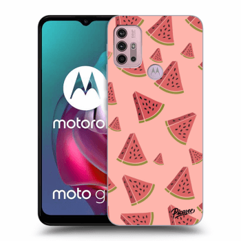 Picasee fekete szilikon tok az alábbi mobiltelefonokra Motorola Moto G30 - Watermelon