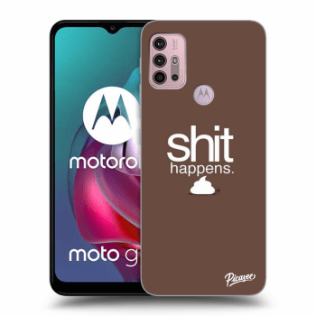 Picasee fekete szilikon tok az alábbi mobiltelefonokra Motorola Moto G30 - Shit happens